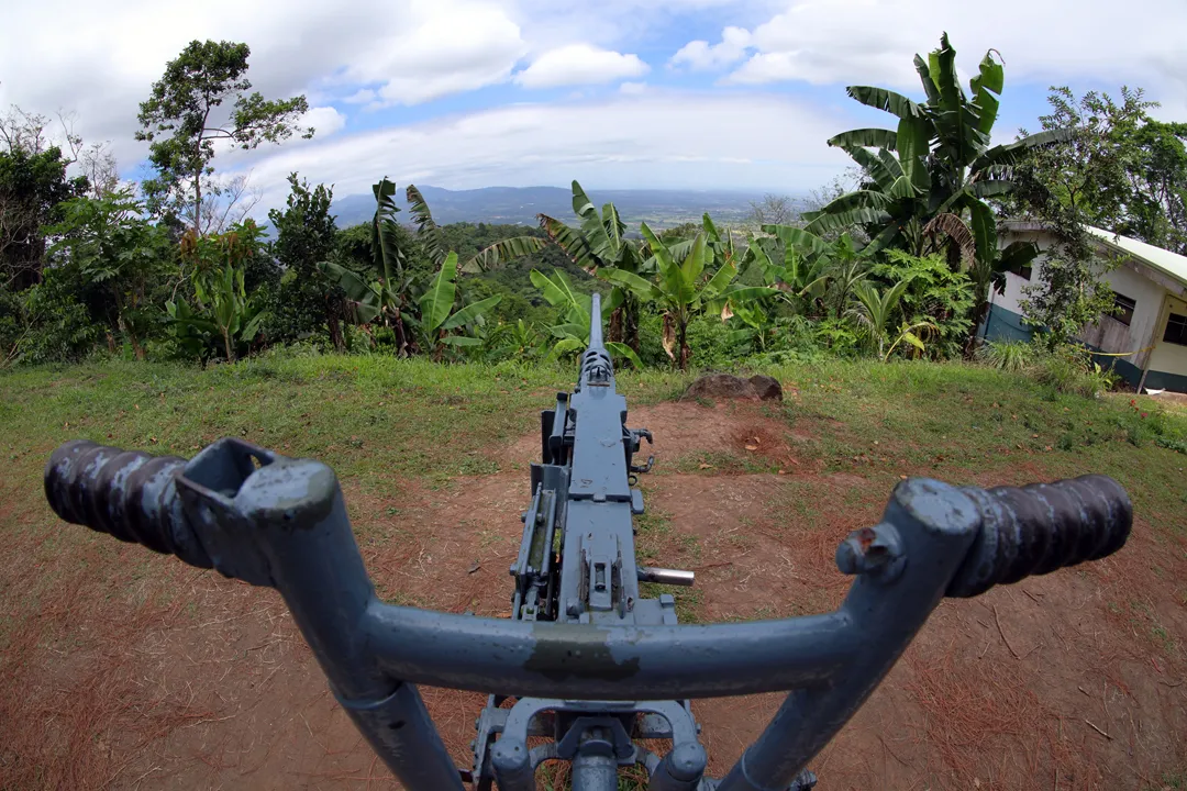 Preserved machine gun emplacement