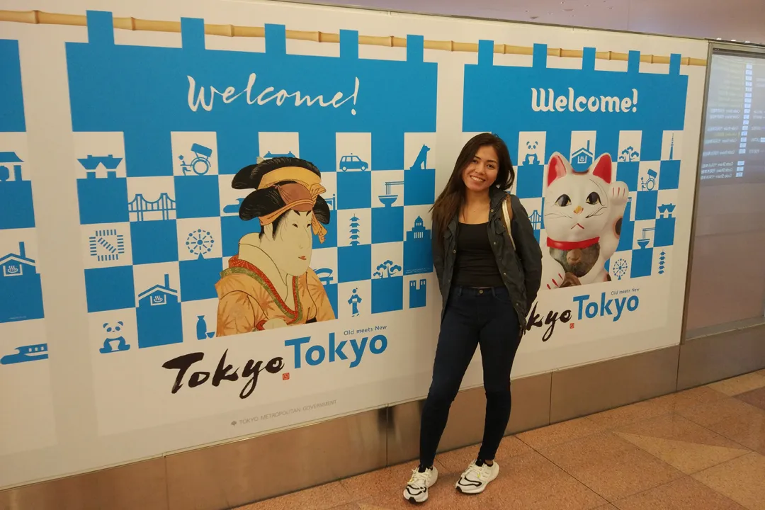 Welcome sign at Haneda Airport