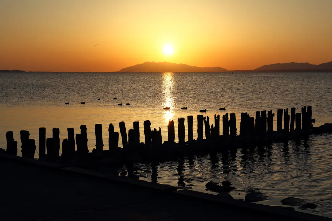 Sunset at Lake Shinji, Matsue, Shimane, Japan