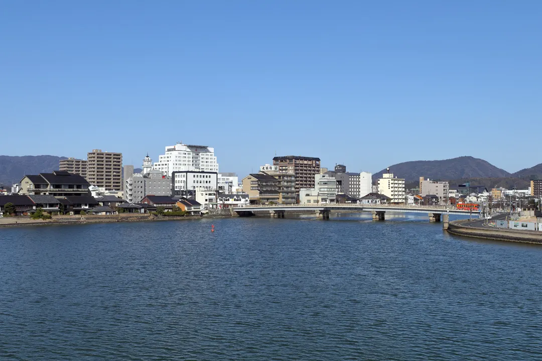 View of Matsue from Shinjiko Ohashi Bridge