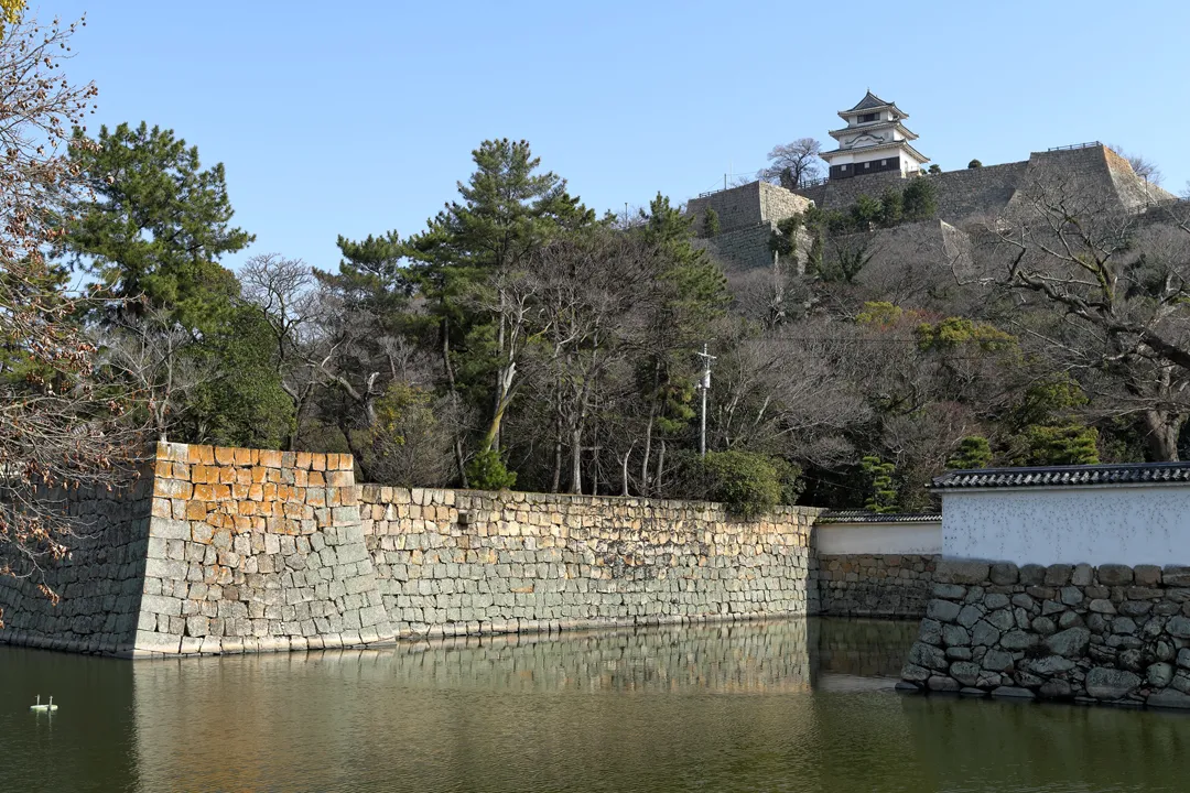 View of Marugame Castle and moat