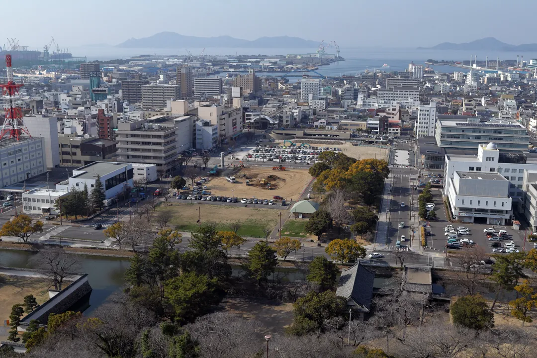 View of Marugame city center