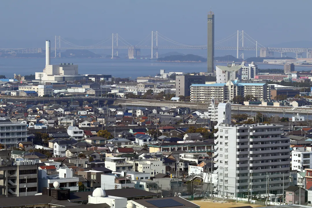 View of the Great Seto Bridge