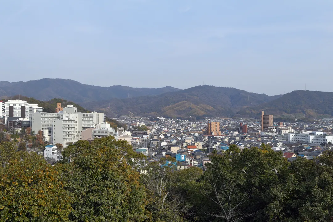 View of Matsuyama's suburbs from Dōgo Park