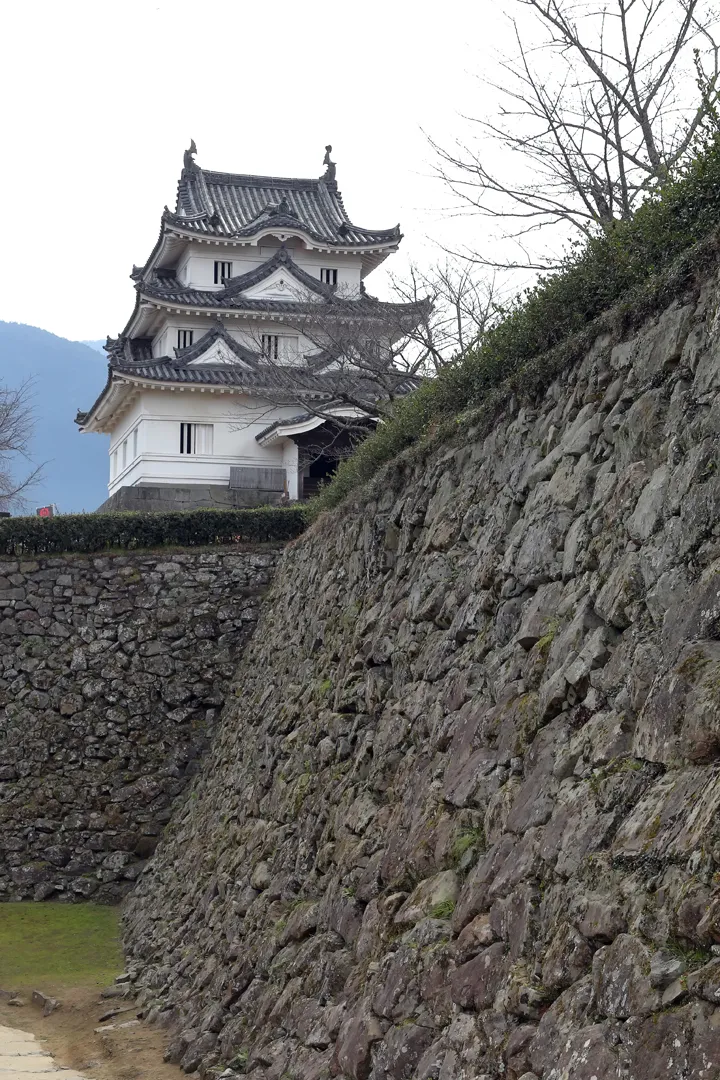 Stone walls and main keep of Uwajima Castle