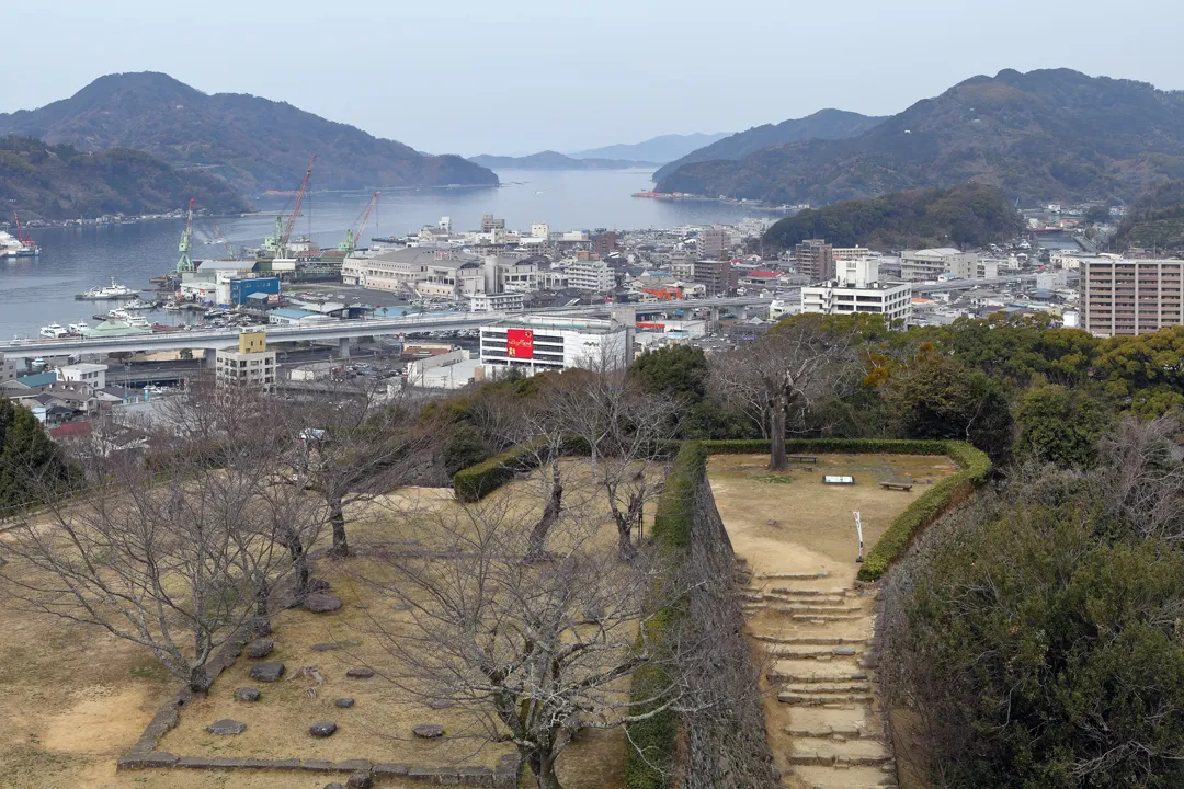 View of Uwajima's port from Uwajima Castle