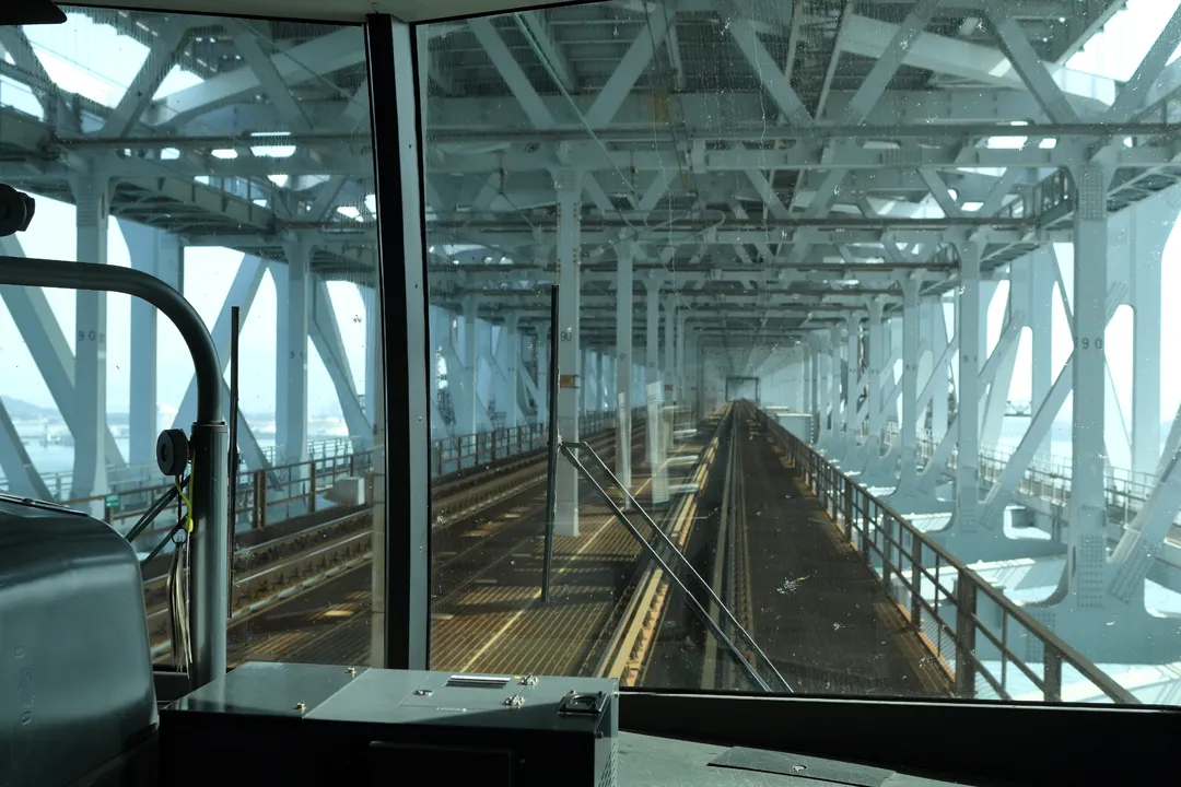 View from a train on the Great Seto Bridge