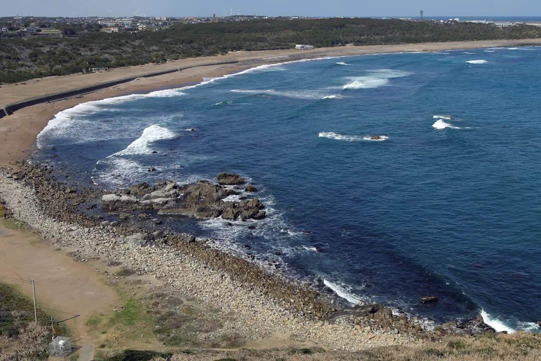 View of the beach from the lighthouse