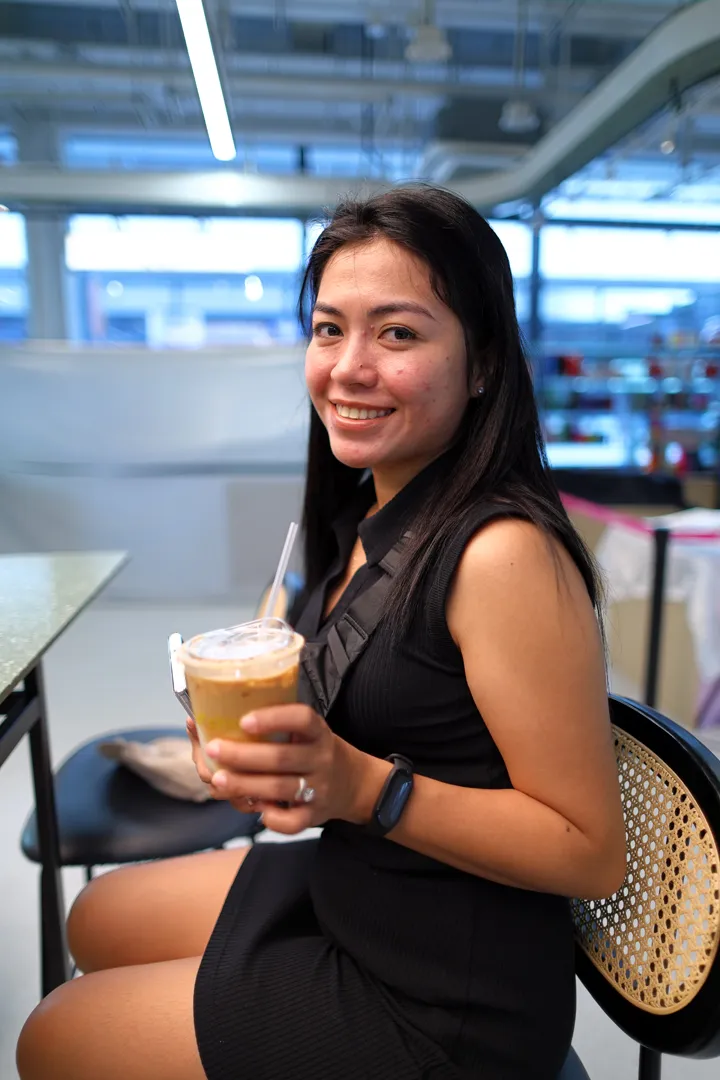 Drinking coffee in the Central Market