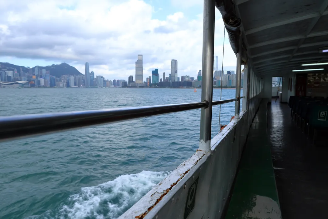 Crossing Victoria Harbour on a ferry