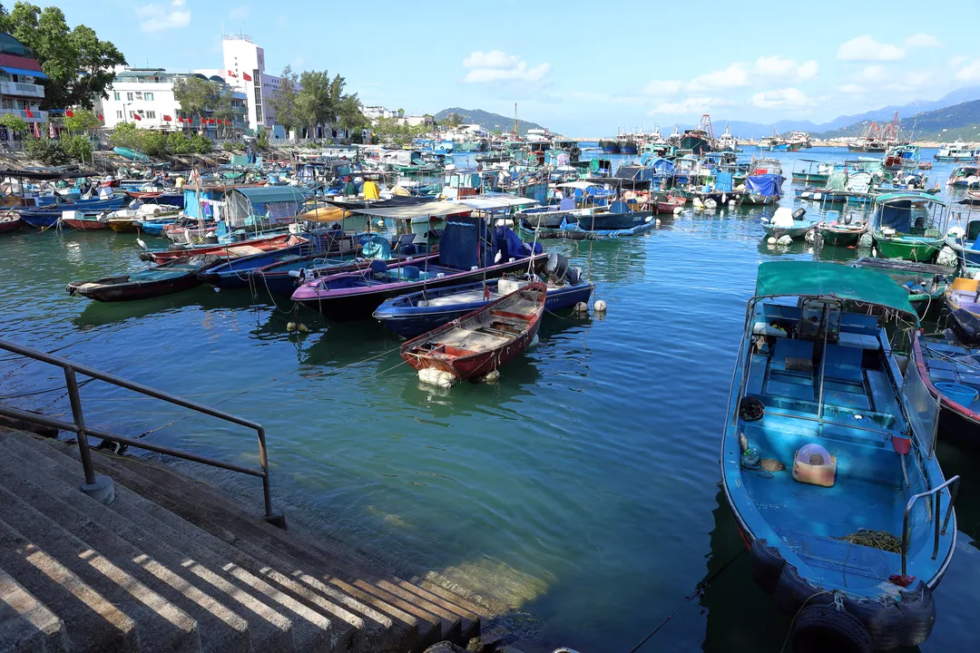 The port in Cheung Chau