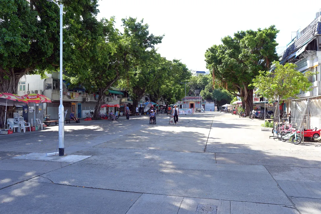 A plaza in Cheung Chau