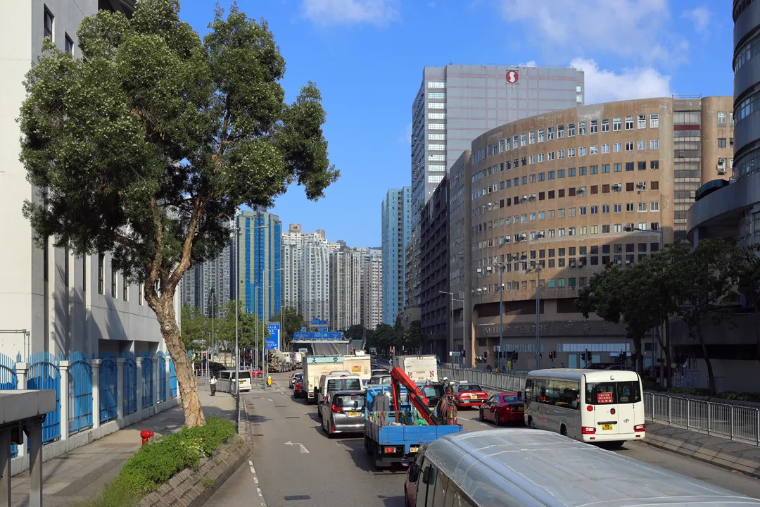 Traffic congestion in Kowloon