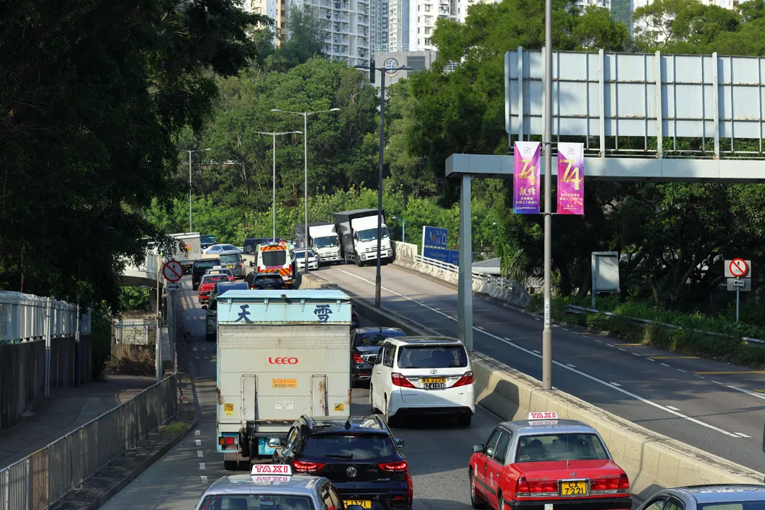 Truck collision in Hong Kong