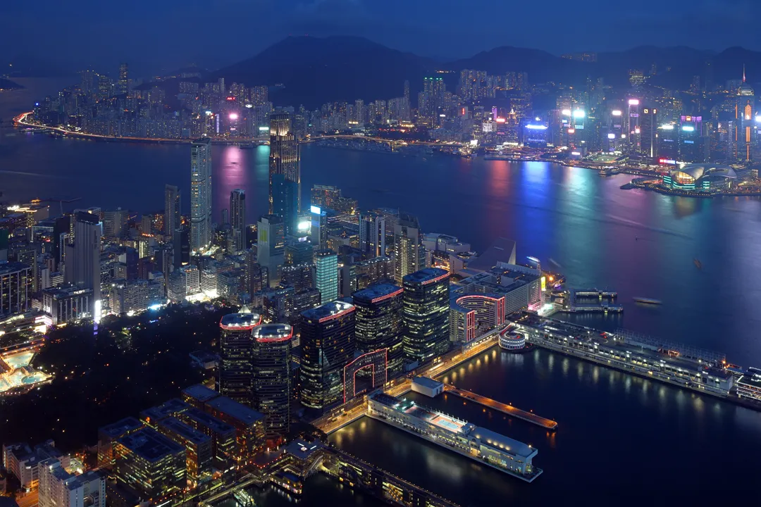 Night view of Hong Kong from the Ritz-Carlton