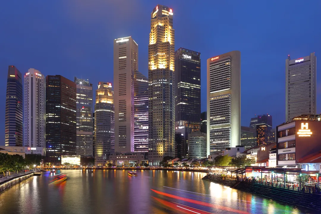 View of skyline from Singapore River