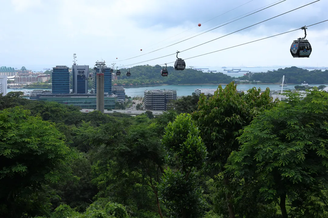 The view from Mount Faber, looking south