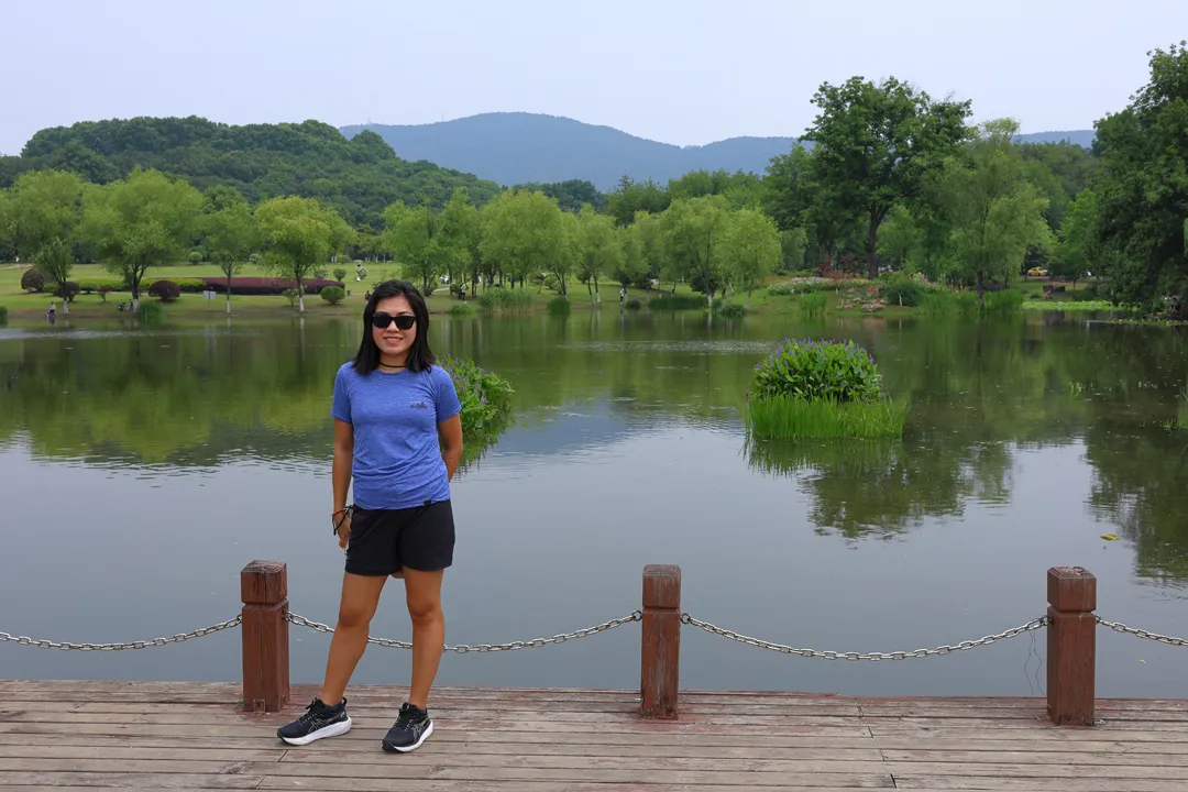 One of the ponds in the park