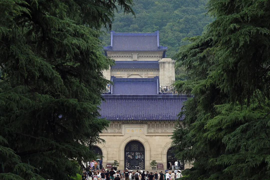 The view down the mausoleum's central axis