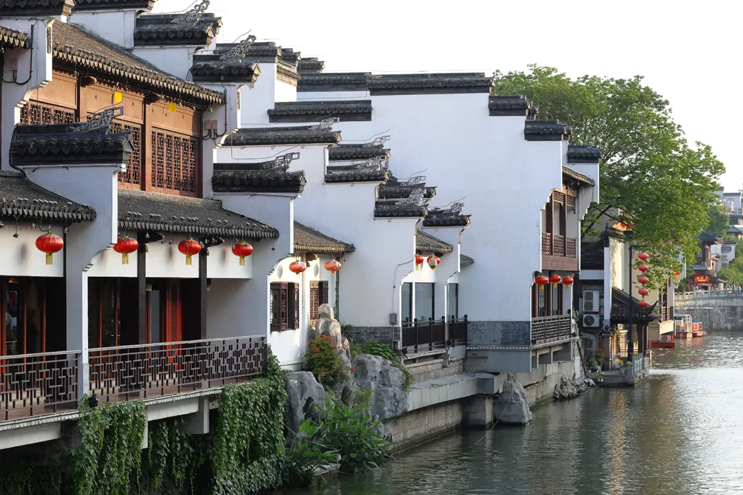 Buildings along the river