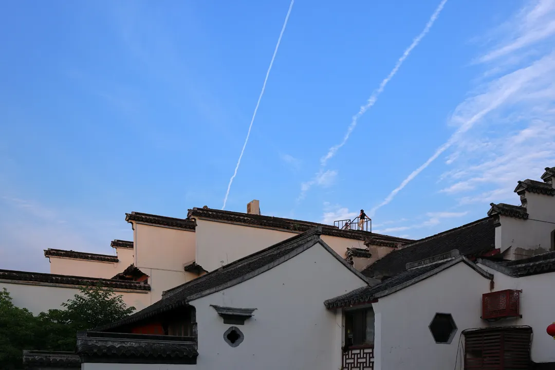 A person on a rooftop